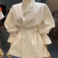 时尚设计感收腰风衣女2025春秋季新款休闲气质英伦风外套上衣