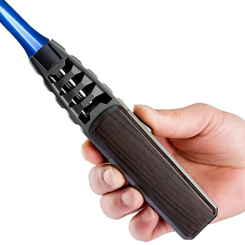 JOBON China windproof direct spray gun personalized kitchen baking blue flame inflatable metal cigar lighter customization