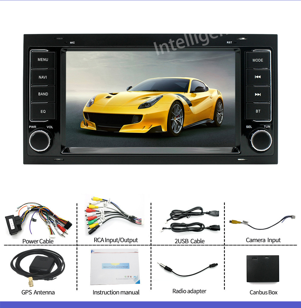 Suitable for Volkswagen Touareg 7inch Car Gps Bluetooth Wireless Carplay Navigation System Central Control Dvd4G Large Screen