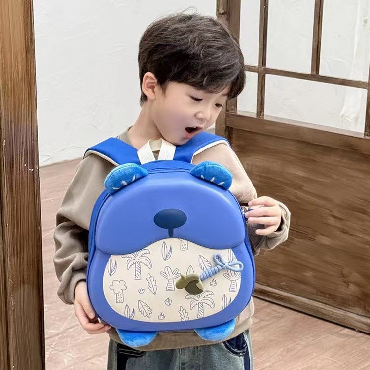 Nueva mochila escolar de jardín de infantes con carcasa dura, gran capacidad, protección de la columna vertebral, mochila infantil de dibujos animados, mochila de viaje informal para niños y niñas