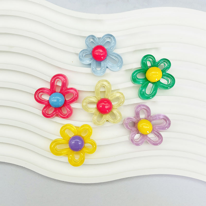Transparent Cut Out Flower Resin Jewelry Accessories Hairpin Cream Glue Mobile Phone Case Hole Shoe Headwear DIY Material