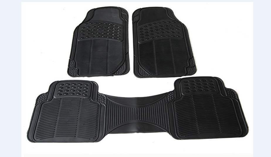 Cross-border car interior non-slip, dirt-resistant, easy-to-clean PVC car floor mat three-piece set, universal for all seasons