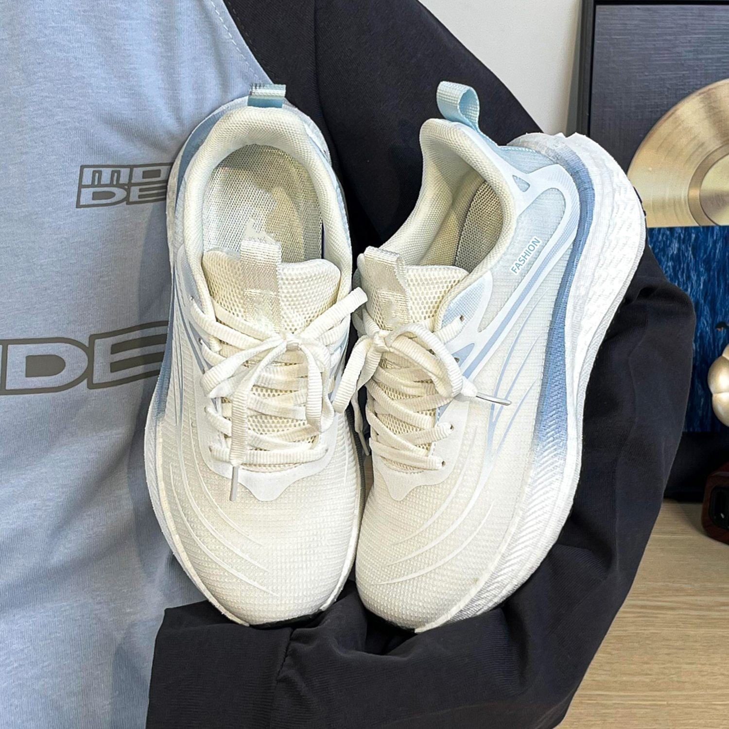 Durable Women's Running 2026 Summer New Model Air Cushion Shock-absorbing Breathable Casual Fashionable Versatile_vogvips.com