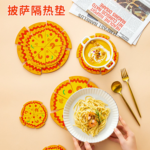 Cute sunflower insulation mat Japanese soft rubber placemat pvc coaster ins anti-scalding mat table mat bowl mat pot mat plate mat