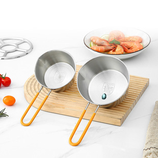 304 Stainless Steel Oil Splashing Pot Choking Oil Drain Oil Burning Oil Hot Oil Special Small Pot Small Iron Pot Mini Household Uncoated