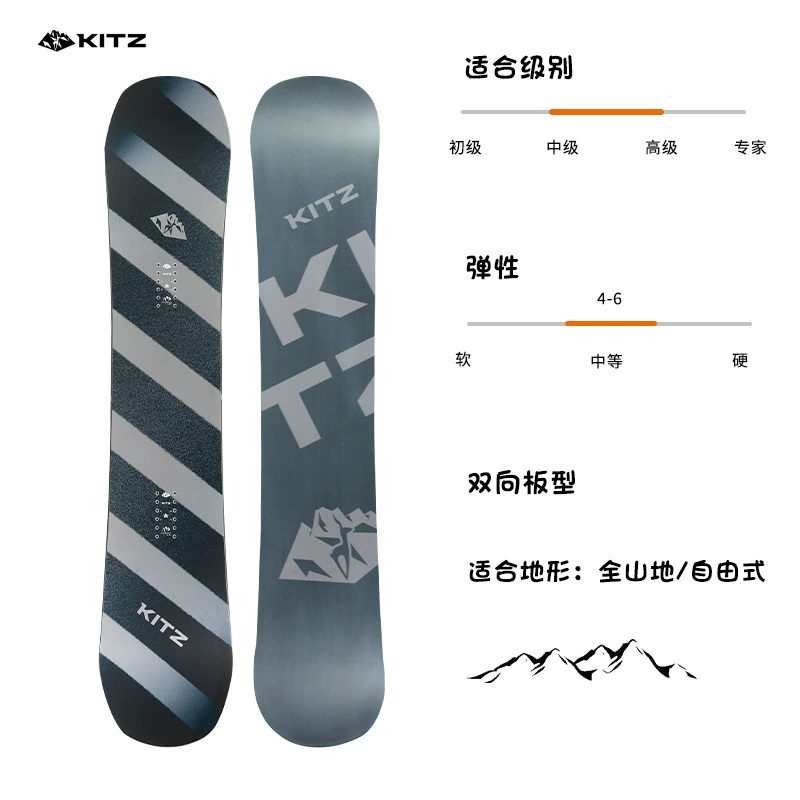 Сноуборд (KITZ) взрослый унисекс — All-M Mountain 155 / 157W / 159W, легкая дека