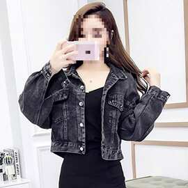 秋天衣服女装外套洋气减龄时尚牛仔外套女港味短款上衣夹克牛仔衣