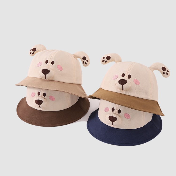 Sombrero de pescador de bebés coreano de dibujos animados primavera y otoño lindo sombrero de bebé sombrero de verano para bebés al aire libre sombrero de bañera de protección solar