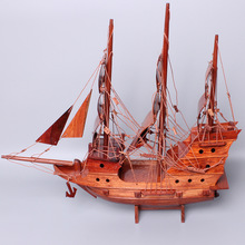 帆船模型高级摆件木质工艺船中式乔迁送礼家居饰品客厅工艺品厂家