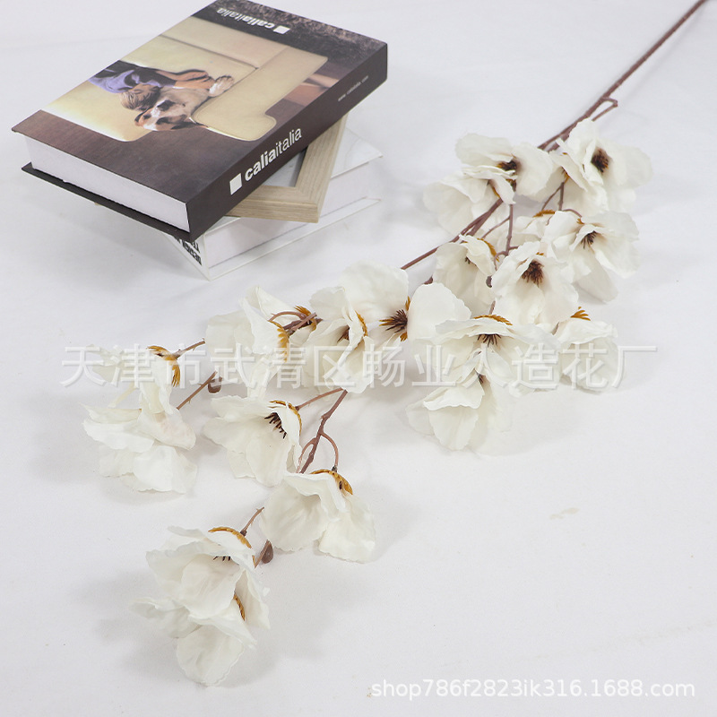 Flores artificiales blancas al por mayor para bodas, decoraciones de flores falsas, accesorios para techos de hoteles, flores artificiales blancas para celebraciones de bodas en salones de boda. image 40