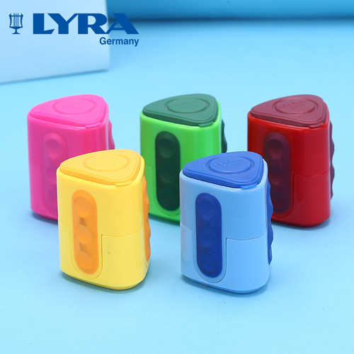 Wholesale German LYRA Yiya double hole large diameter 322 thickness rod pencil sharpener triangle hexagonal pencil sharpener