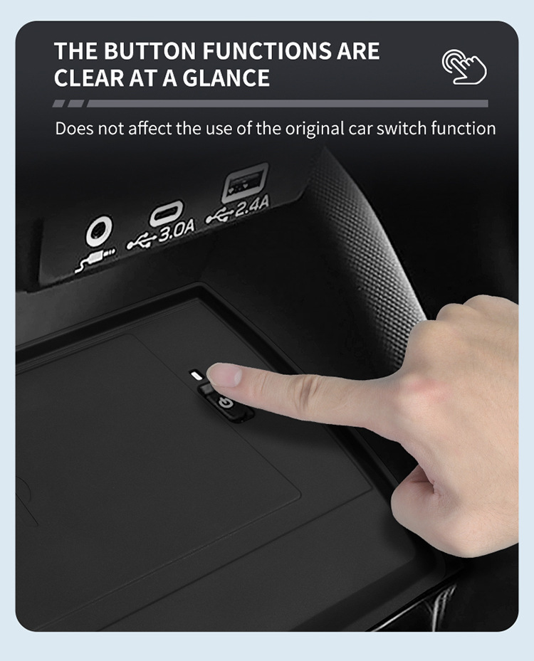 Suitable for 25-26 Models of Forester, Wireless Charging Silicone Anti-Slip Mat for the Center Console, Protective Car Accessories, Modification Parts