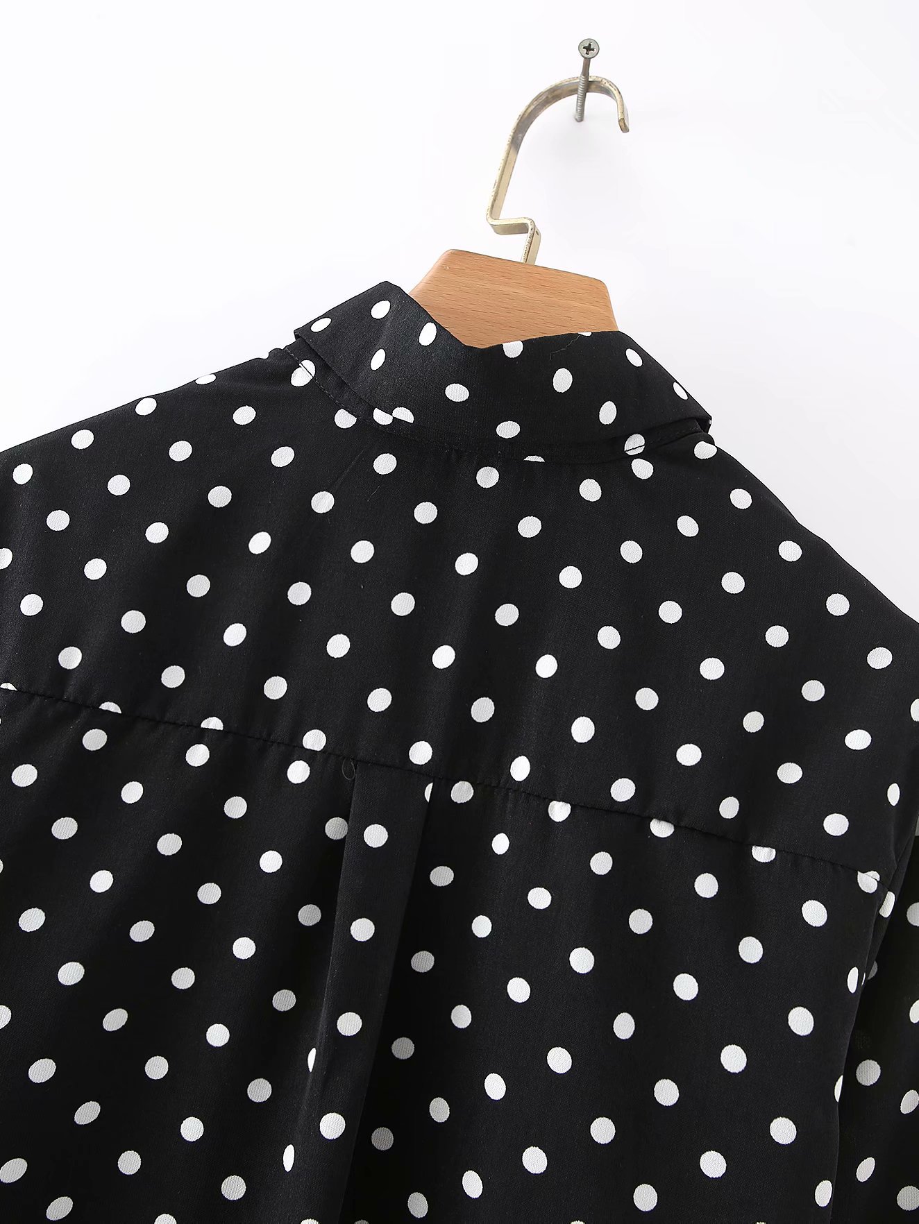 Long-Sleeved Polka-Dot Casual Shirt NSAM49729