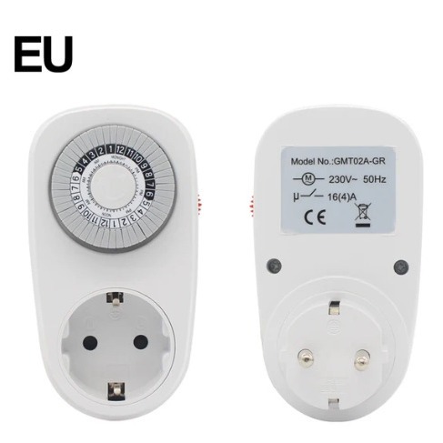 GMT02A-GR 欧标机械插头定时器开关 插座定时器 230V 16A