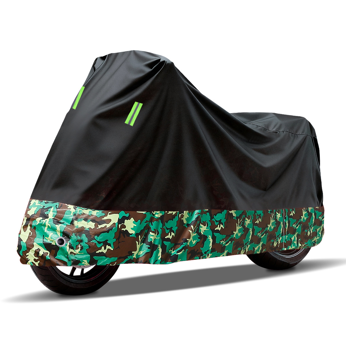 작은 보드 위에 검은색 위아래 위장 무늬