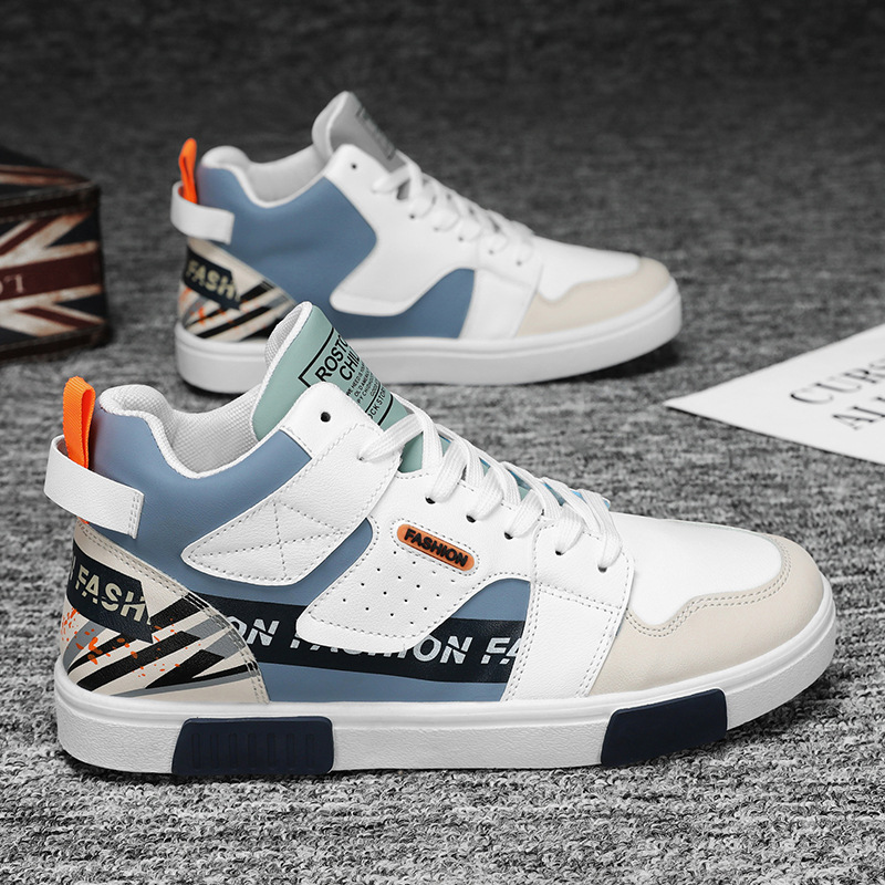 Men's Shoes New Winter High-Top Shoes Korean Style Trendy Versatile Sneakers Youth Casual Sports Trendy Shoes for Men