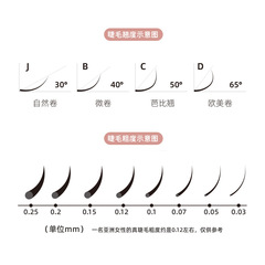 Fishtail dense grafted false eyelashes 16 rows of single round hair soft silk cb warped natural and comfortable false eyelashes that do not fall apart