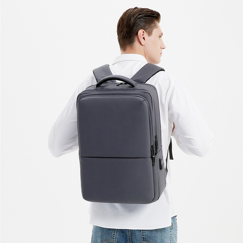 Laptop bag, dual-shoulder backpack for men, large capacity, waterproof Oxford cloth, business and casual men's bag, wholesale with printing