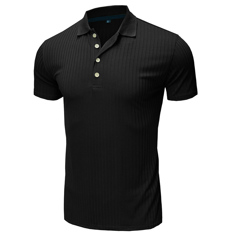 Men's Solid Color Patchwork Polo Shirt Men's Clothing display picture 2