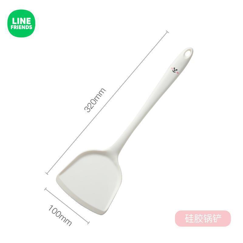 LINE FRIENDS漫画スプーンシリコンスプーン炒め鍋シャベルセット食品級実用的な鍋スプーン|undefined