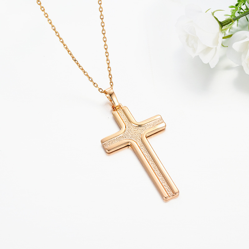 Xuping personalidad transfronteriza europea y americana fría estilo masculino collar de cruz colgante moda collares hip-hop al por mayor