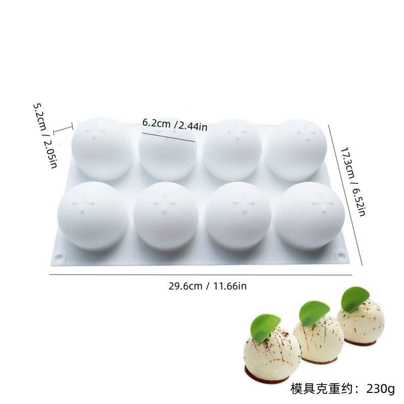 Silicone mousse mold Italy, white 21×21×4 cm, food-grade flexible baking tray