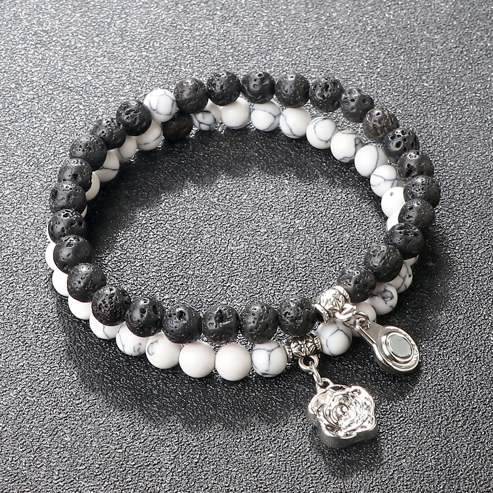 beliebtes Anzugarmband mit Magnetschnalle, Blumenperlen, Schmetterlingsarmband, Schmuck, modisches Armband mit einfachem und großzügigem Design_voghion.com