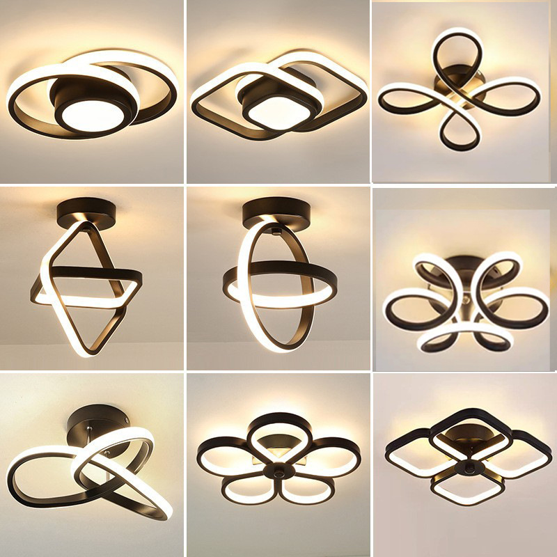 Cross-border Nordic minimalist ceiling light for corridors, bedroom, staircase, balcony, entrance hall, LED circular main light fixture Cross-border Nordic minimalist ceiling light for corridors, bedroom, staircase, balcony, entrance hall, LED circular main light fixture