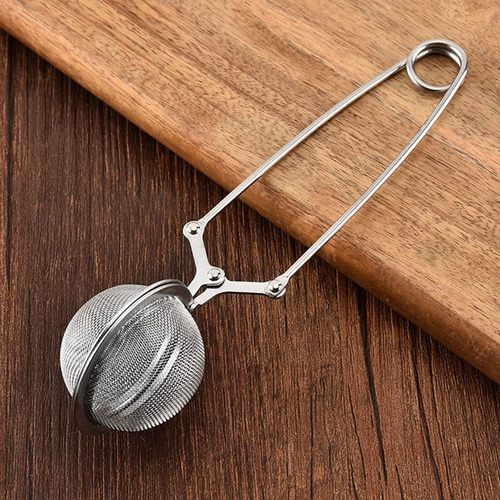 Creative 304 stainless steel handle tea ball, tea clamp, tea mesh filter, hot pot stew and seasoning mesh drain