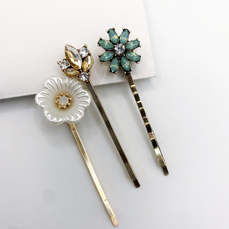 Elegant hårklämma med rhinestone för kvinnor retro accessoar_voghion.com