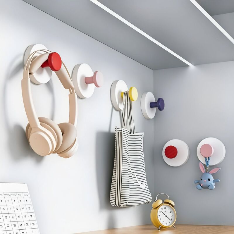 No-Drill Dopamine Strong Adhesive Hooks for Entryway, Bathroom, Kitchen, and Key Storage