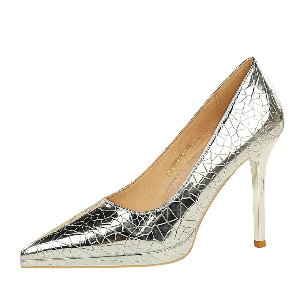 Scarpe da donna con tacco alto, scarpe con tacco sottile, scarpe basse, scarpe a punta con motivo in pietra_voghion.com