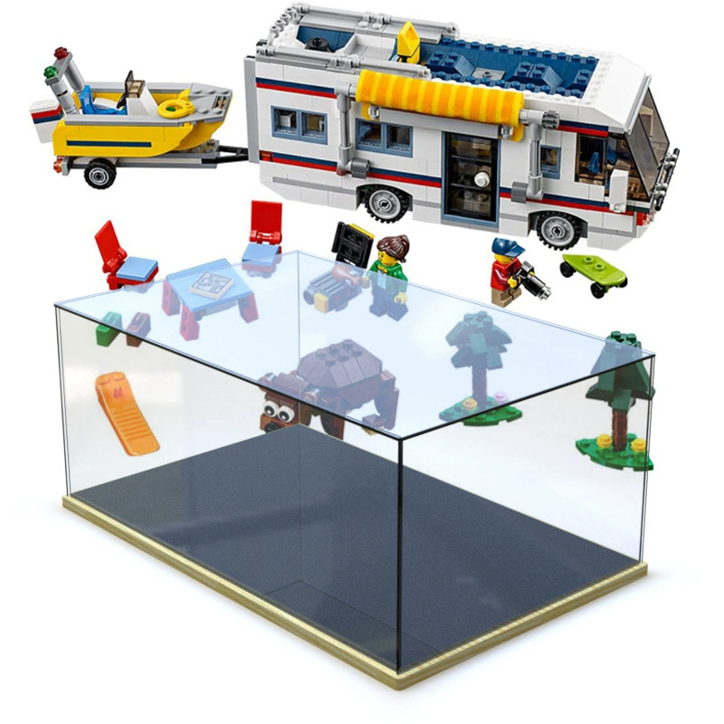 Конструктор Lego, минифигурка для кемпинга, ящик для хранения, пылезащитный чехол