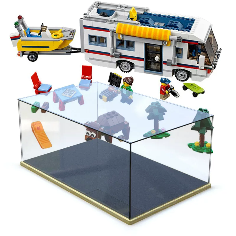 Конструктор Lego, минифигурка для кемпинга, ящик для хранения, пылезащитный чехол