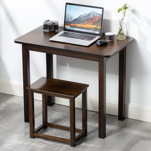 Wholesale Black Walnut Computer Desk Desktop Home Learning Writing Desk Solid Wood Simple Bamboo Rectangular Office Small