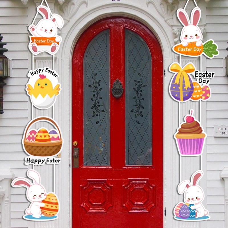 Transfronteriza nueva puerta de Pascua colgando Partido decoraciones del partido decoraciones colgantes decoración de la puerta image 5