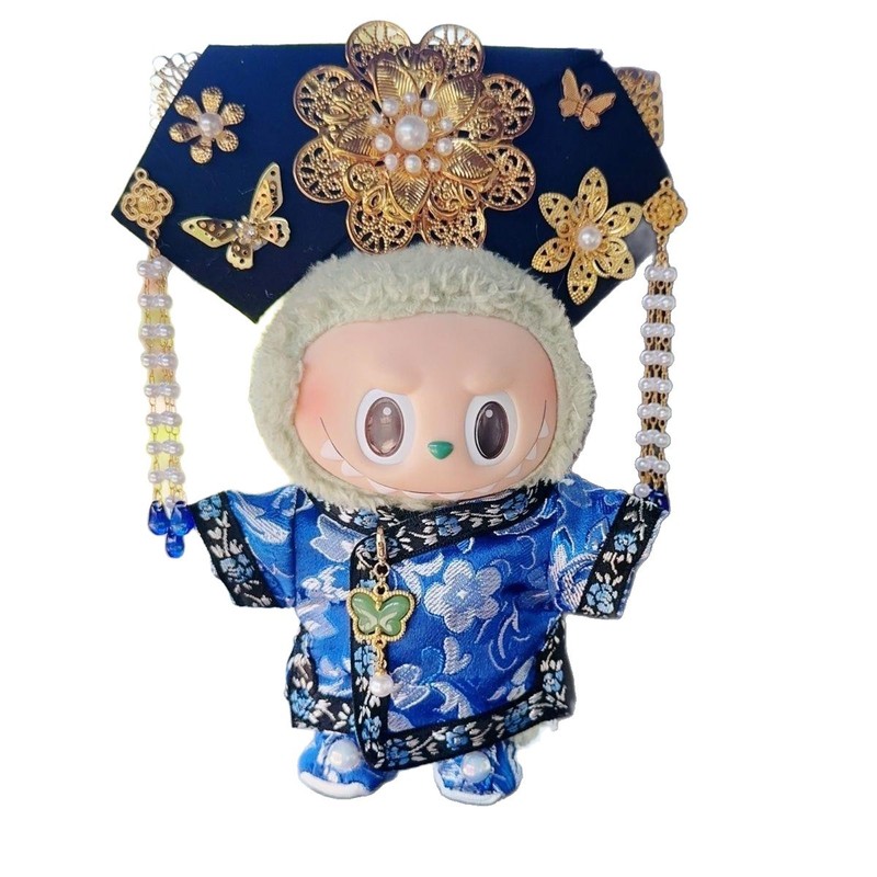 17cmLa布布新中式古风旗袍格格装旗头国风公仔衣服古风娃衣一三代|undefined