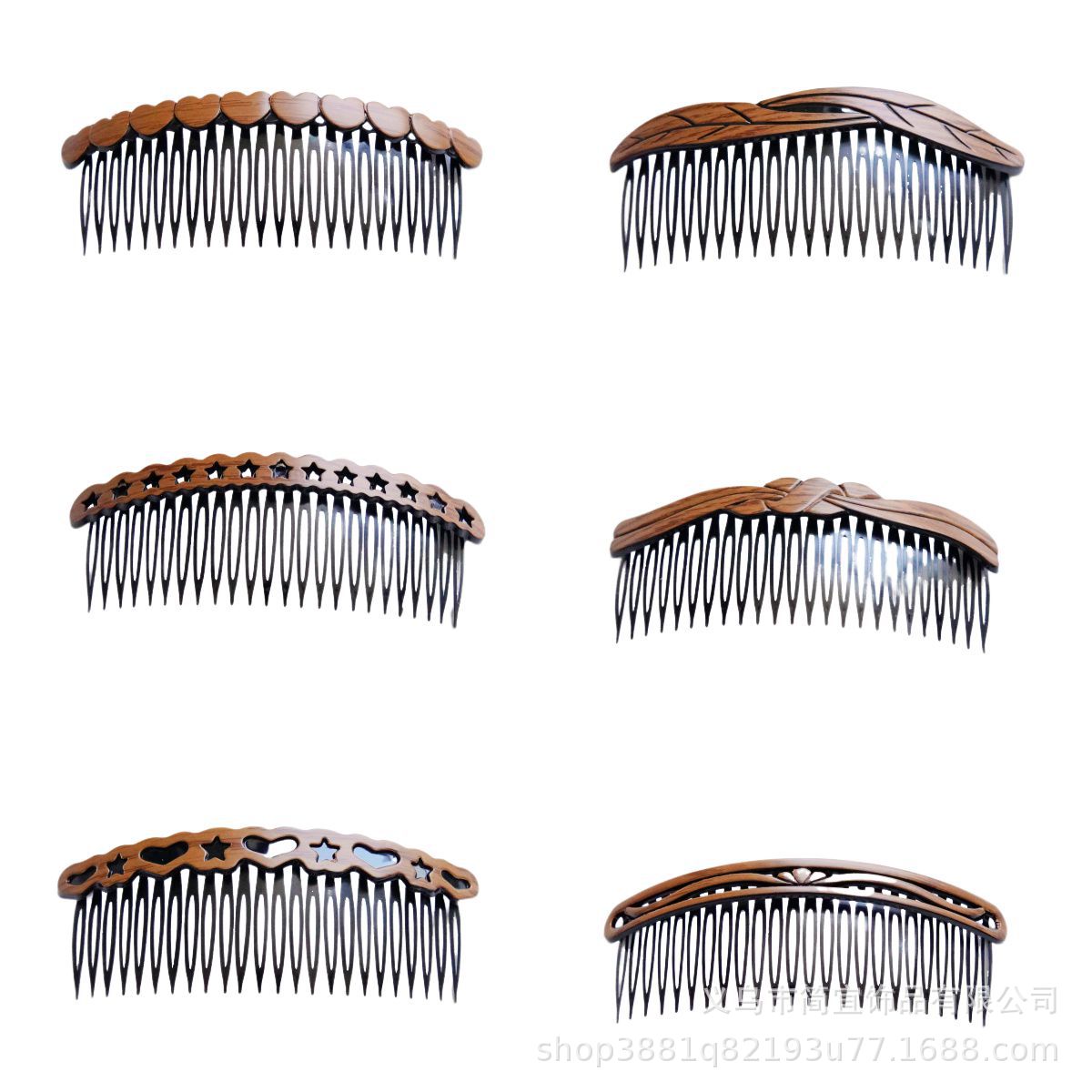 13.5cm 24 dientes de madera grande amor hueco insertar peine de moda madre peinado de plástico clásico