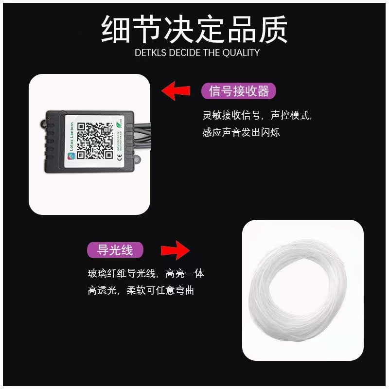 Car cold light atmosphere lamp car modified LED fiber RGB colorful APP control threading cross-border hot sale