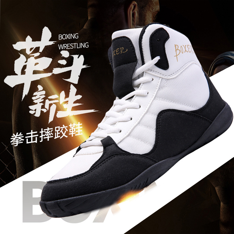 2026 New Model Gym Sports Fighting Training Boxing Shoes High-Top Shoes Wrestling Weightlifting Indoor Squat Shoes 46