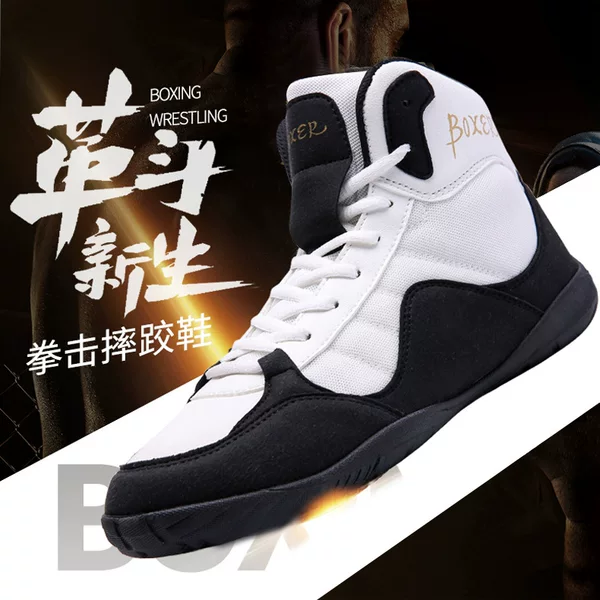 2026 New Model Gym Sports Fighting Training Boxing Shoes High-Top Shoes Wrestling Weightlifting Indoor Squat Shoes 46