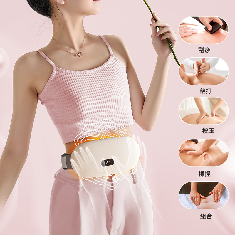 Cross-border new warm palace belt digital display aunt artifact USB hot compress warm palace gemstone inkjet heated palace warm belt