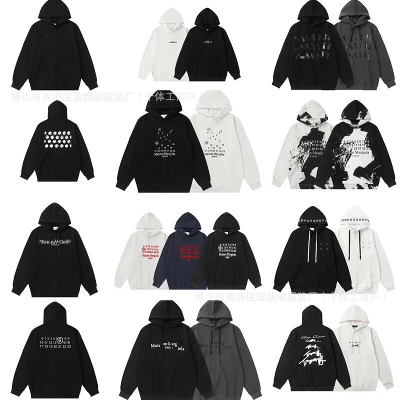 High-End Cross-Border Supply Maison Margiela Mm6 Embroidered Logo Men's and Women's Hoodies and Sweatshirts