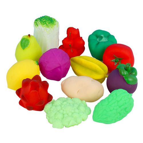 Simulated fruits and vegetables pinch and scream toy baby early education kindergarten small gift children's play house toy