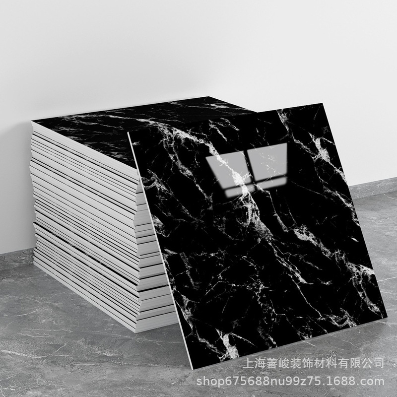 跨境出口批发30*30cm 仿瓷砖大理石纹自粘墙壁纸护墙板铝塑板贴纸|undefined