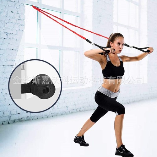 11-Piece Set of Break-Resistant Elastic Resistance Bands Fitness Equipment for Men and Women Multifunctional Comprehensive Strength Training Resistance Bands