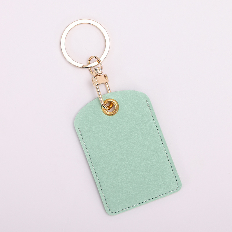 Porta Tarjetas de Acceso de PU con Llavero de Gota de Agua para Mujeres y Hombres en la Comunidad, Funda Protectora para Tarjeta de Autobús Estudiantil IC, Sensor de Elevador