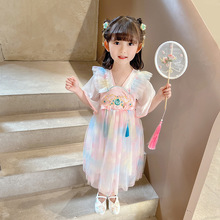 女童汉服连衣裙夏装2022新款儿童中国风古装襦裙夏季洋气公主裙子
