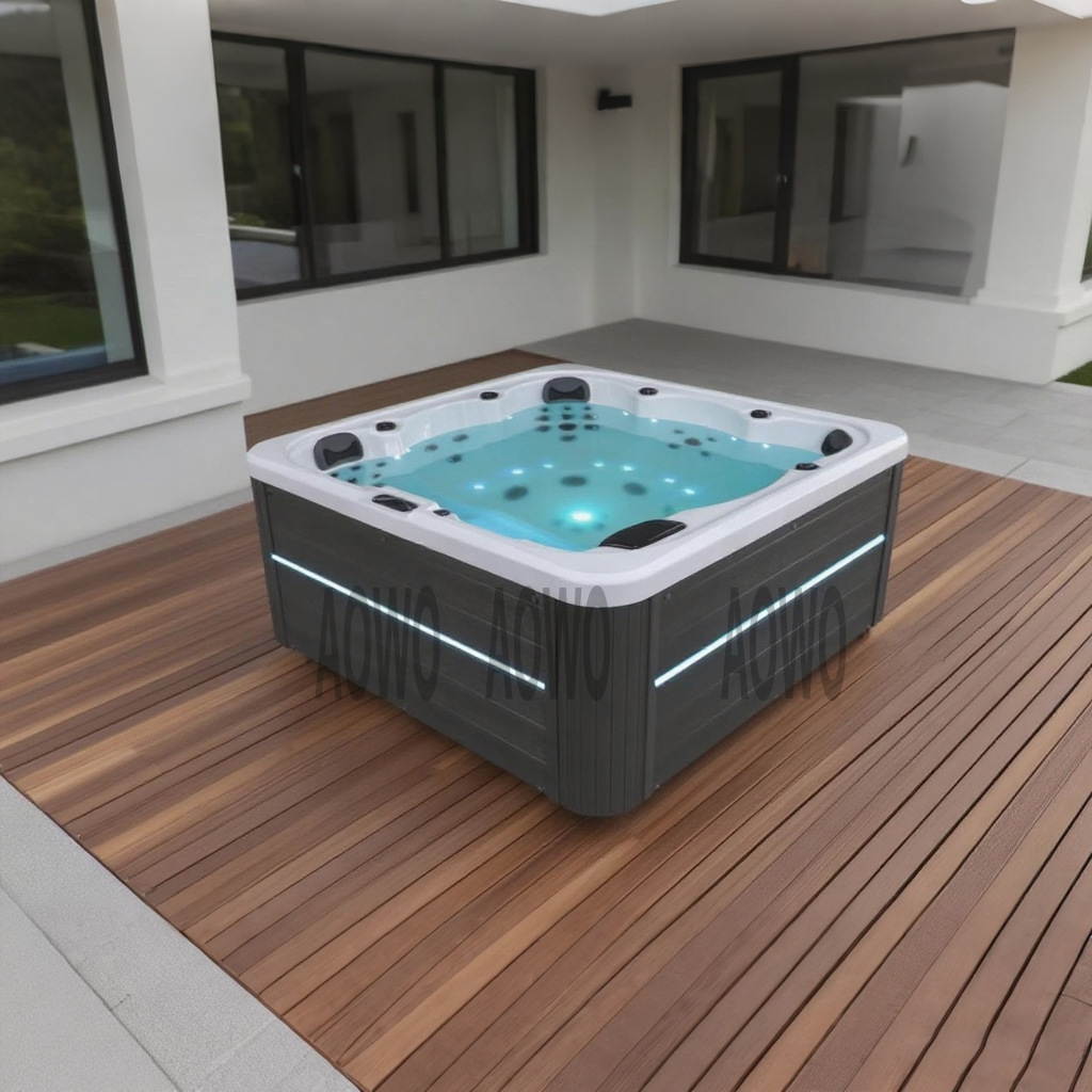 bañera acrílica gran piscina al aire libre jacuzzi bañera de hidromasaje al aire libre climatizada villa jardín spa bañera para 6 personas