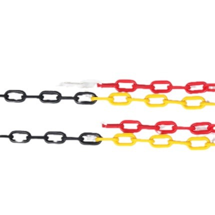 Road cone road cone ice cream bucket link connection plastic chain yellow black/red white 6mm/8mm warning chain isolation